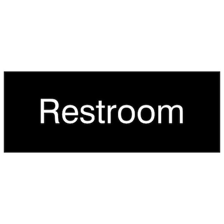 Accuform Restroom, Engraved Plastic, 3 in x 8 in PSG832BK